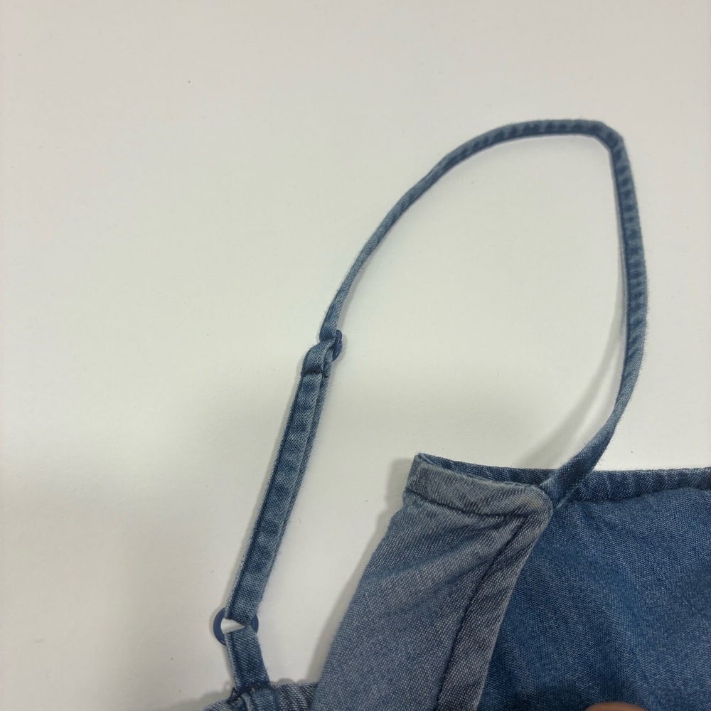 Old navy Mini Dress Women Size XXL lightweight denim‎ layered spaghetti straps - Picture 4 of 14